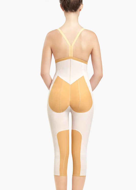 Abdominal belt under the knee with reinforcements