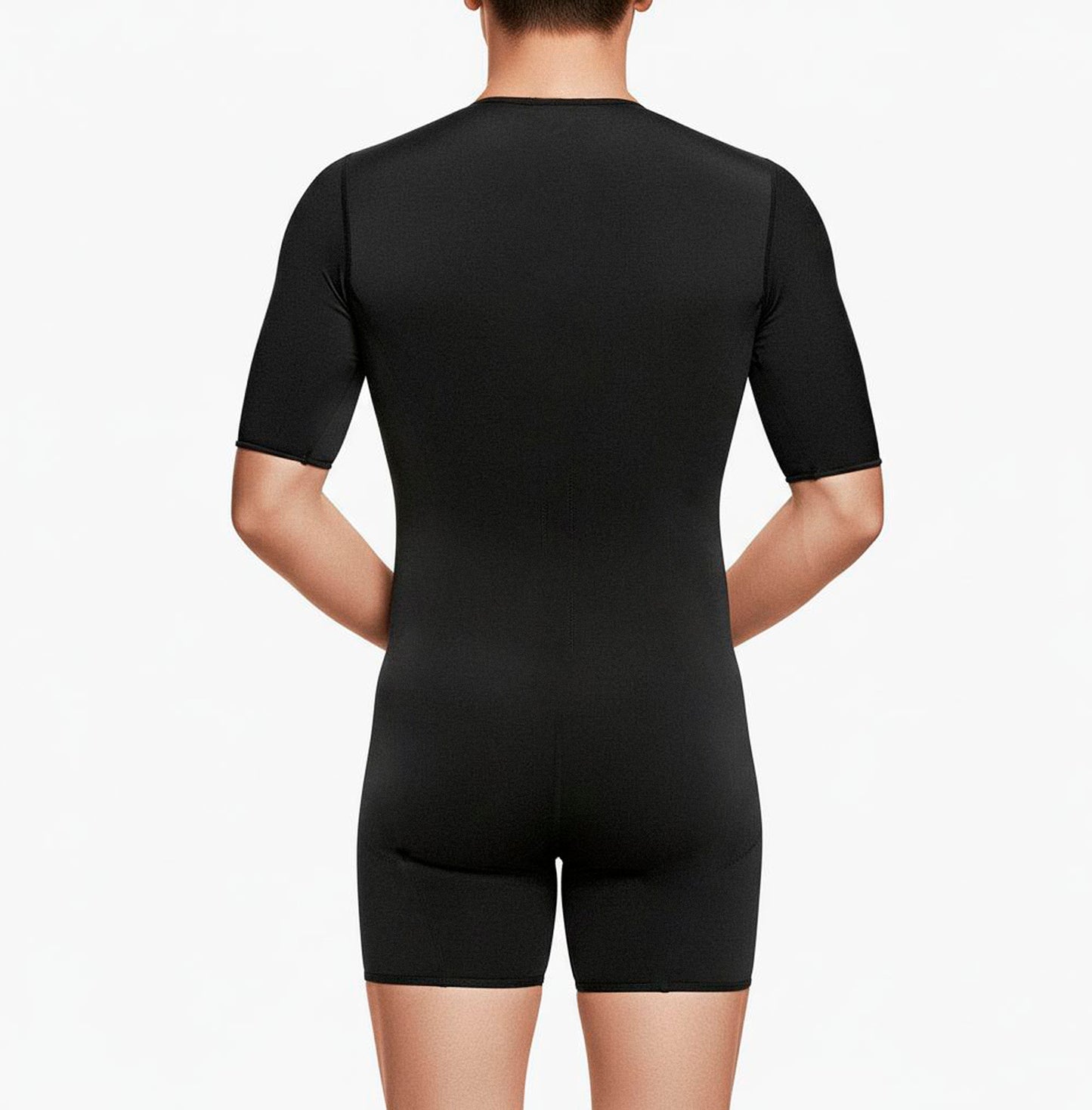 Men's short-sleeved bodysuit above knees