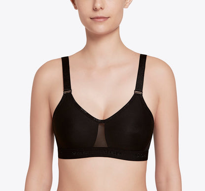 Wide elastic sports bra