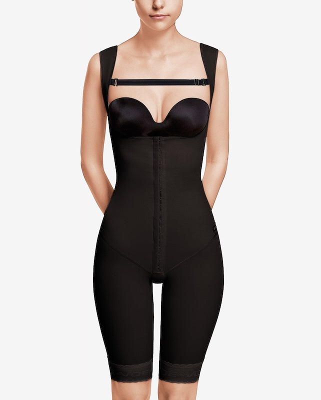 Abdominal belt with back above knee 