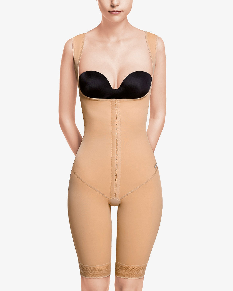 Abdominal belt with back above knee 