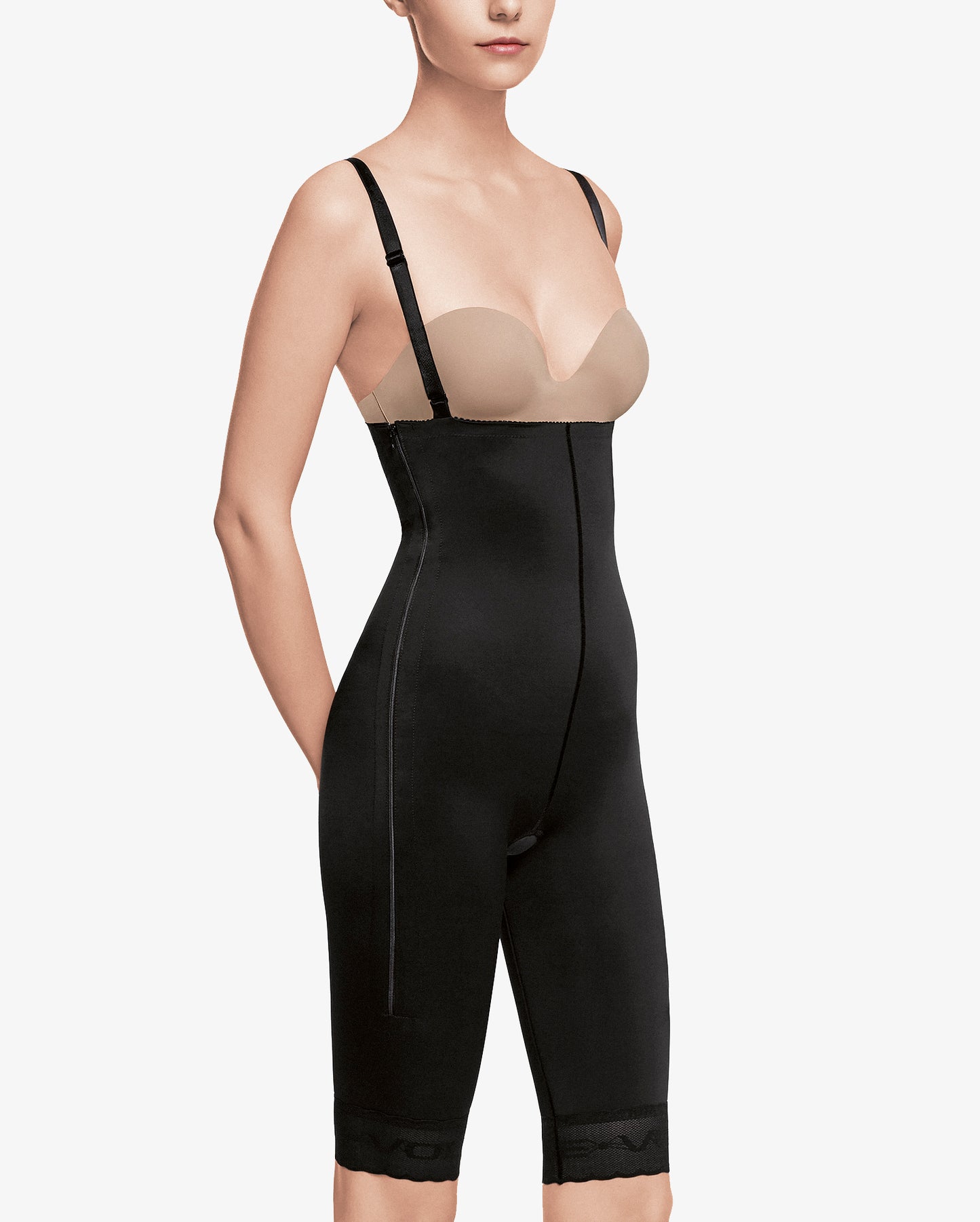 Abdominal girdle above the knee with zippers