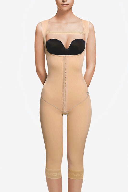 Abdominal support belt, back below knee