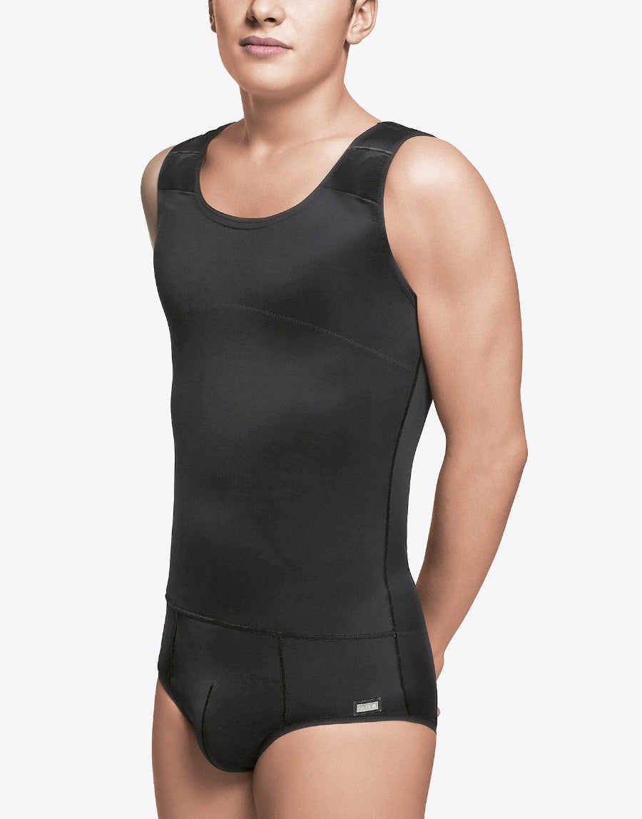 Camiseta de compresión médica postquirúrgica para hombre, ajuste cómodo y seguro