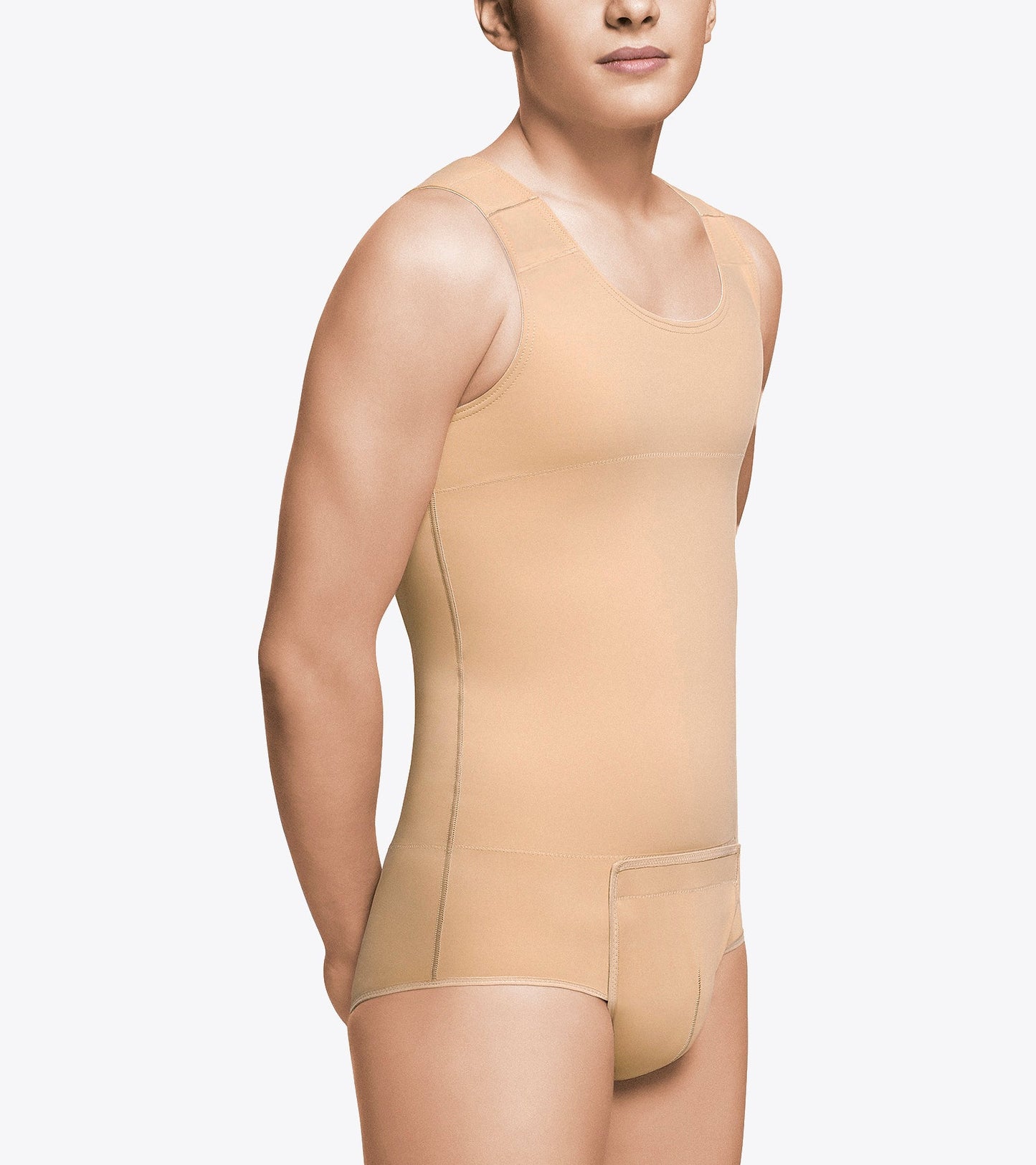 Men's bodysuit with velcro closure