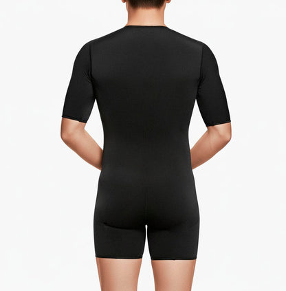 Men's short-sleeved bodysuit above knees