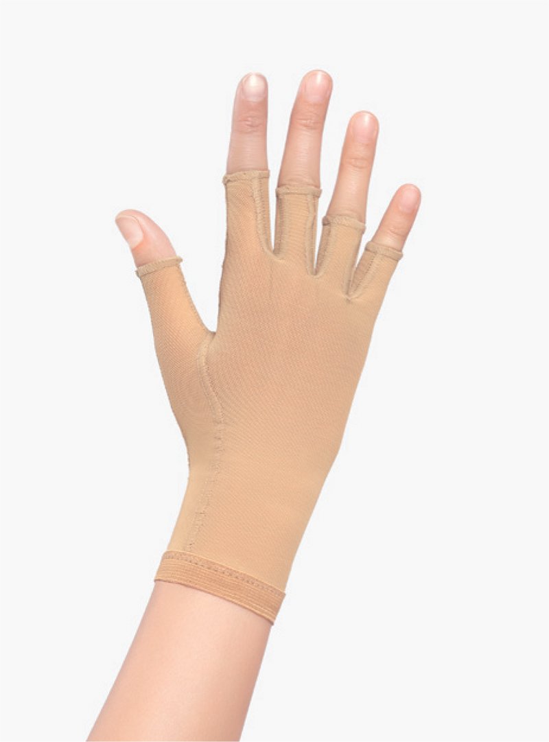 Gloves with partially covered fingers