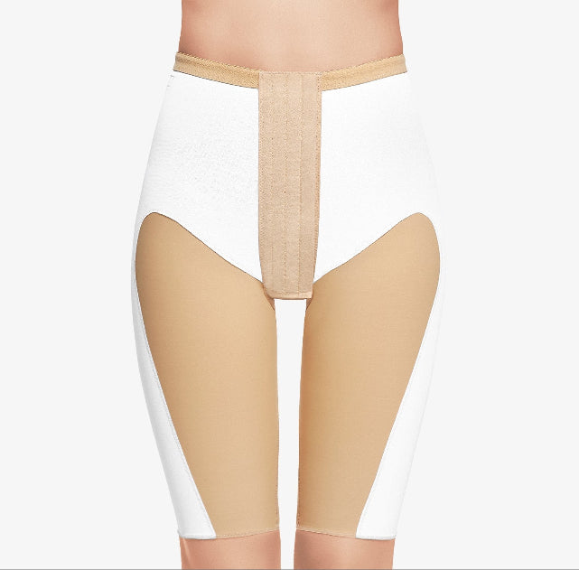 Over-the-knee girdle with reinforcements