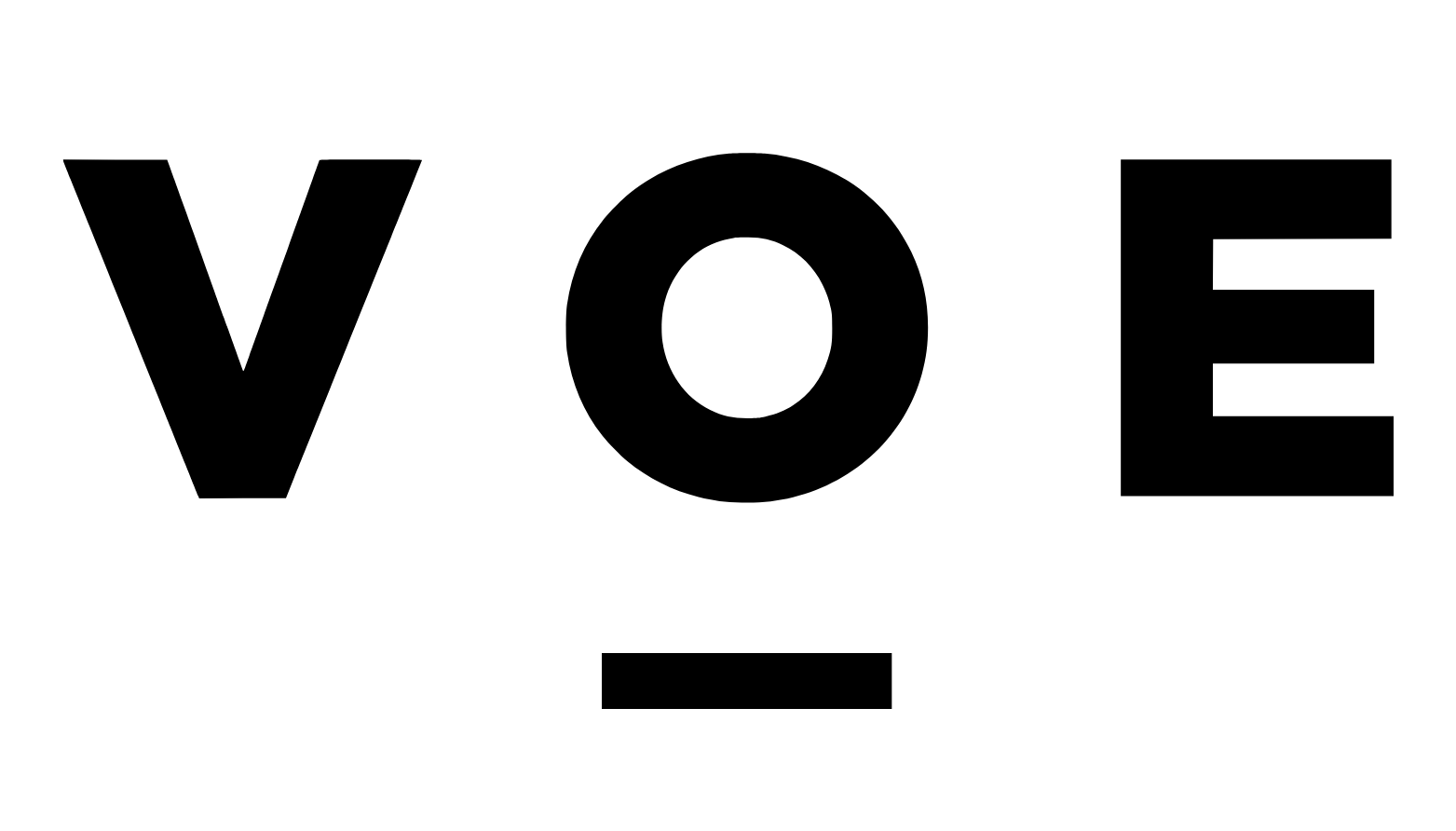 Logo VOE en negro sobre fondo blanco, marca de prendas de compresión médica y postquirúrgicas